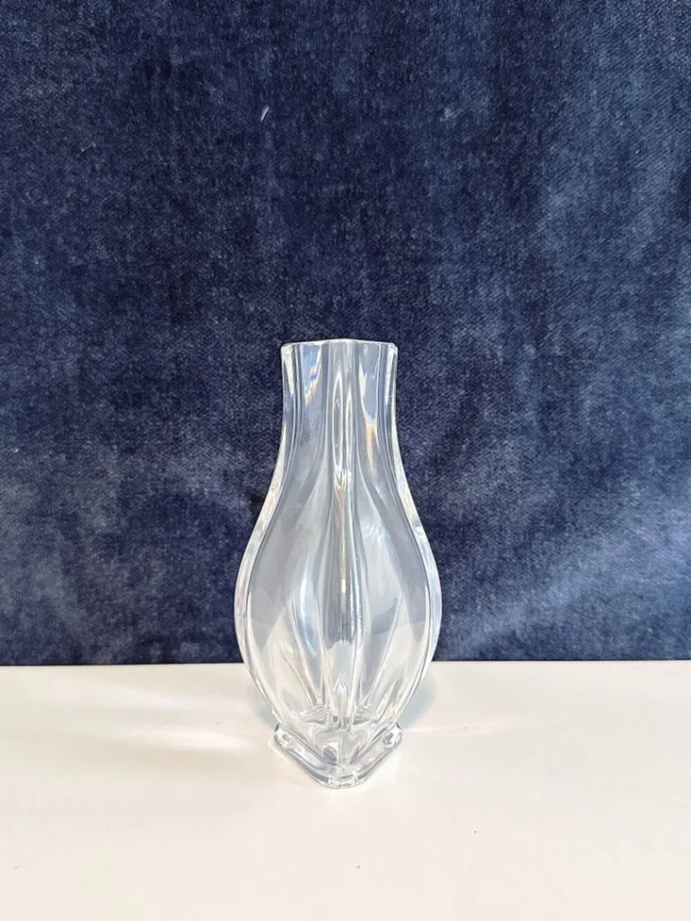 BACCARAT CRYSTAL VASE LILAS PATTERN- MULTISIDED LIP AND BASE - 5